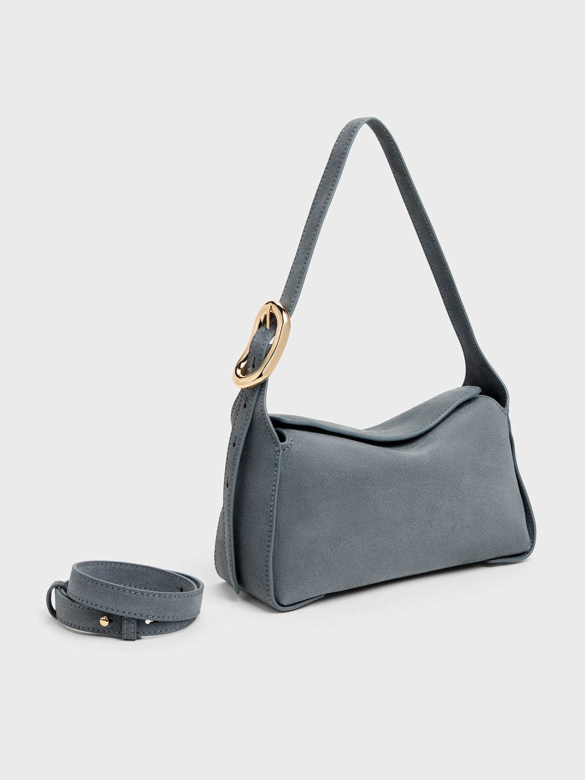 CHARLES & KEITH Essential | Aislin Shoulder Bag - Smoky Blue