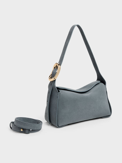 CHARLES & KEITH Essential | Aislin Shoulder Bag - Smoky Blue