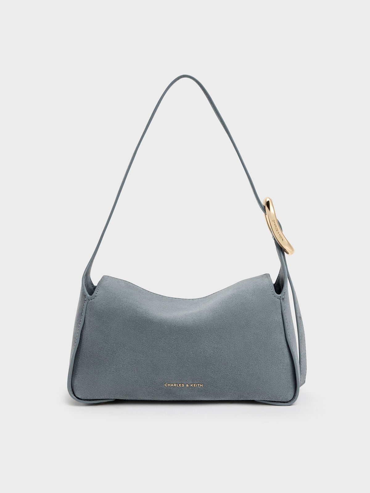 CHARLES & KEITH Essential | Aislin Shoulder Bag - Smoky Blue