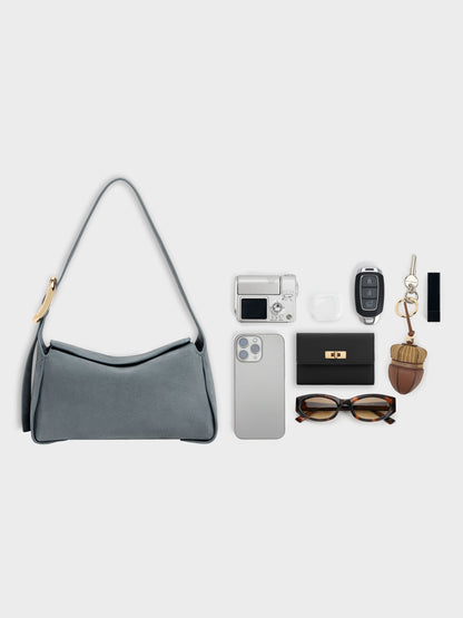 CHARLES & KEITH Essential | Aislin Shoulder Bag - Smoky Blue