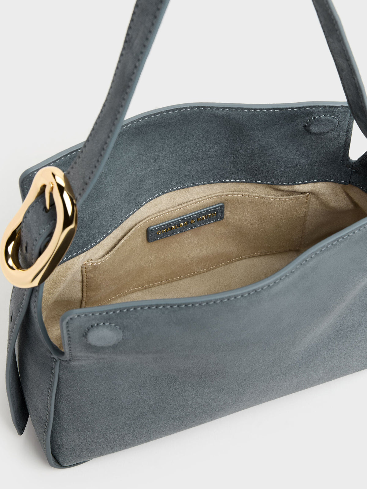 CHARLES & KEITH Essential | Aislin Shoulder Bag - Smoky Blue