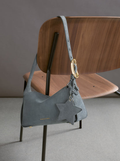 CHARLES & KEITH Essential | Aislin Shoulder Bag - Smoky Blue