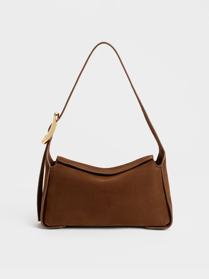 CHARLES & KEITH Classic | Aislin Shoulder Bag - Pecan Brown