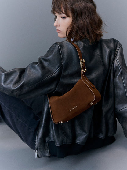 CHARLES & KEITH Classic | Aislin Shoulder Bag - Pecan Brown