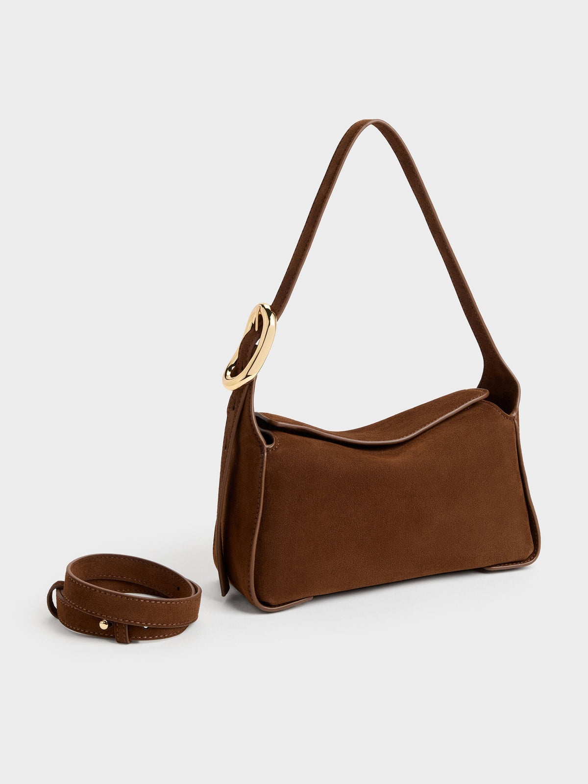 CHARLES & KEITH Classic | Aislin Shoulder Bag - Pecan Brown