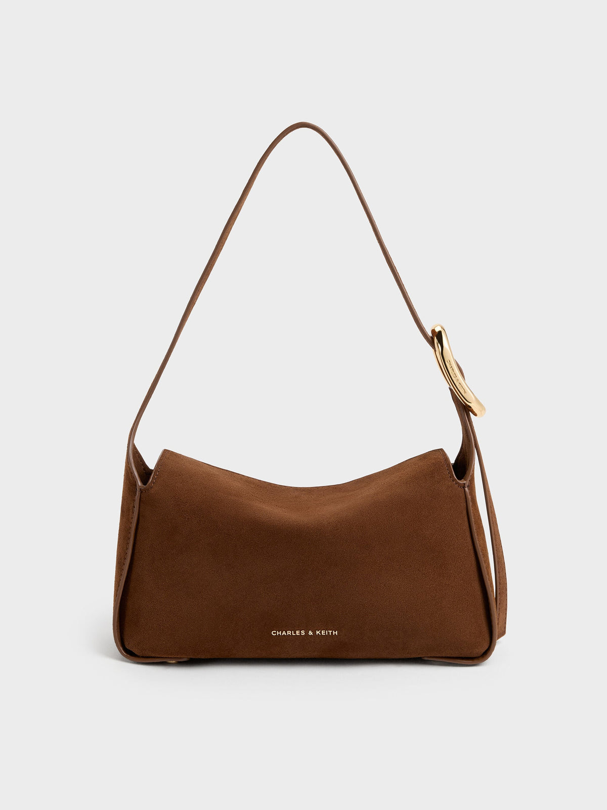 CHARLES & KEITH Classic | Aislin Shoulder Bag - Pecan Brown