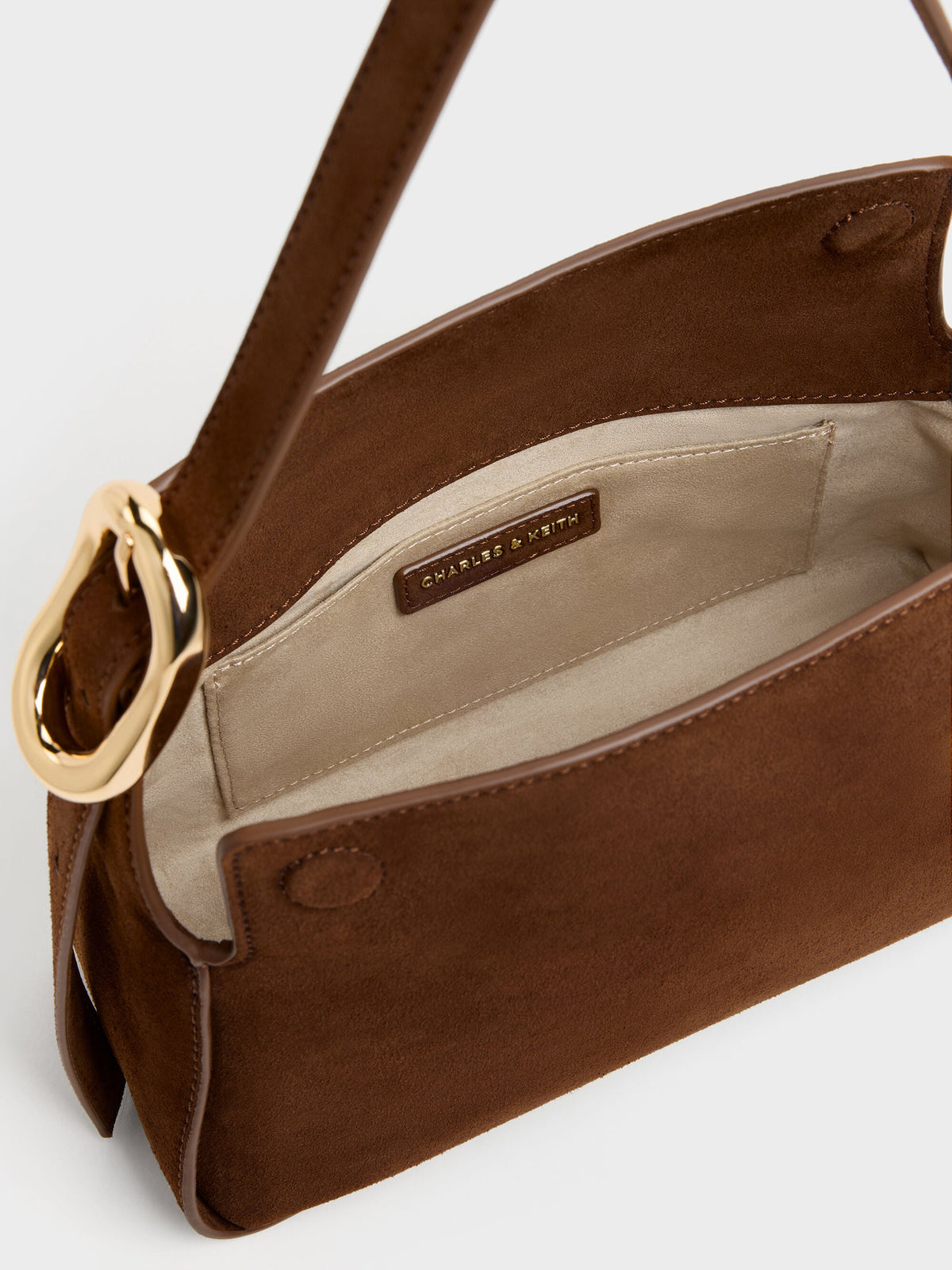 CHARLES & KEITH Classic | Aislin Shoulder Bag - Pecan Brown