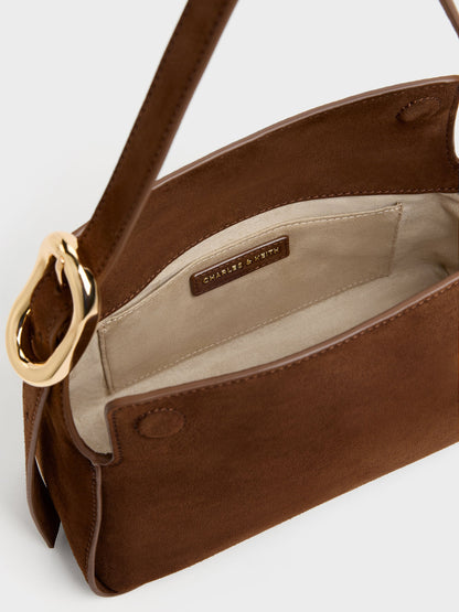 CHARLES & KEITH Classic | Aislin Shoulder Bag - Pecan Brown
