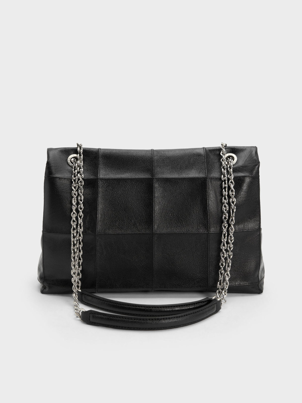 CHARLES & KEITH Trending | Large Delfina Quilted Chain-Strap Shoulder Bag - Black