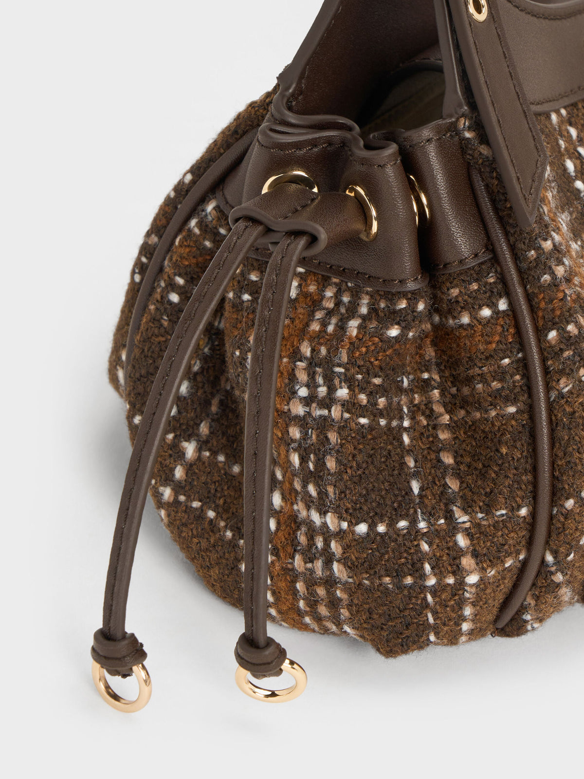 CHARLES & KEITH Featured | Mini Lillith Checkered Drawstring Bucket Bag - Multi