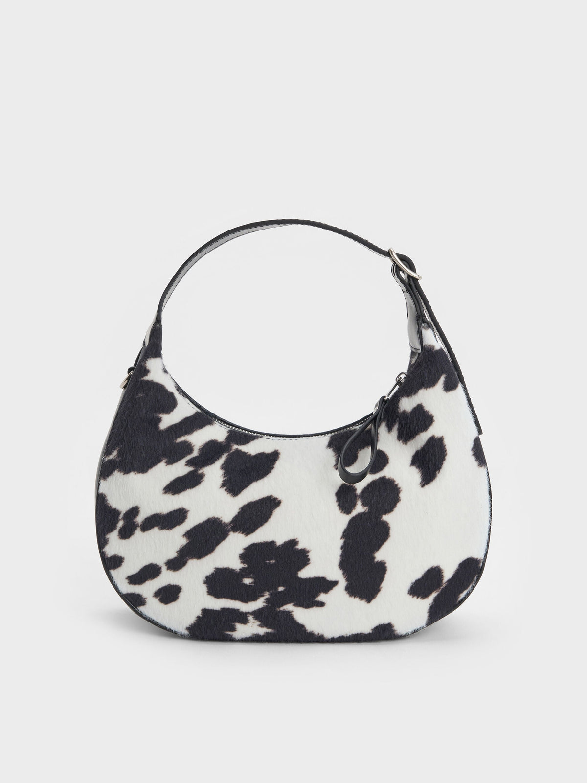CHARLES & KEITH Sale | Vega Furry Cow-Print Hobo Bag - Multi