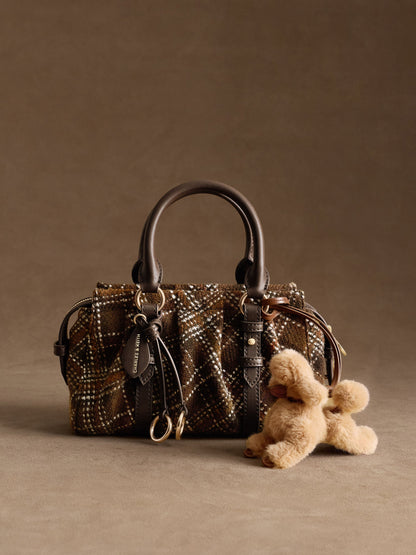 CHARLES & KEITH Recommended | Britton Checkered Top Handle Tote Bag - Multi