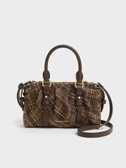 CHARLES & KEITH Recommended | Britton Checkered Top Handle Tote Bag - Multi