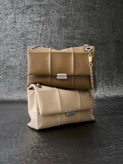 CHARLES & KEITH Featured | Delfina Quilted Chain-Strap Shoulder Bag - Sand Beige