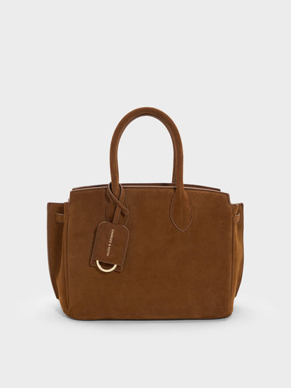CHARLES & KEITH Classic | Ginevra Tote Bag - Pecan Brown