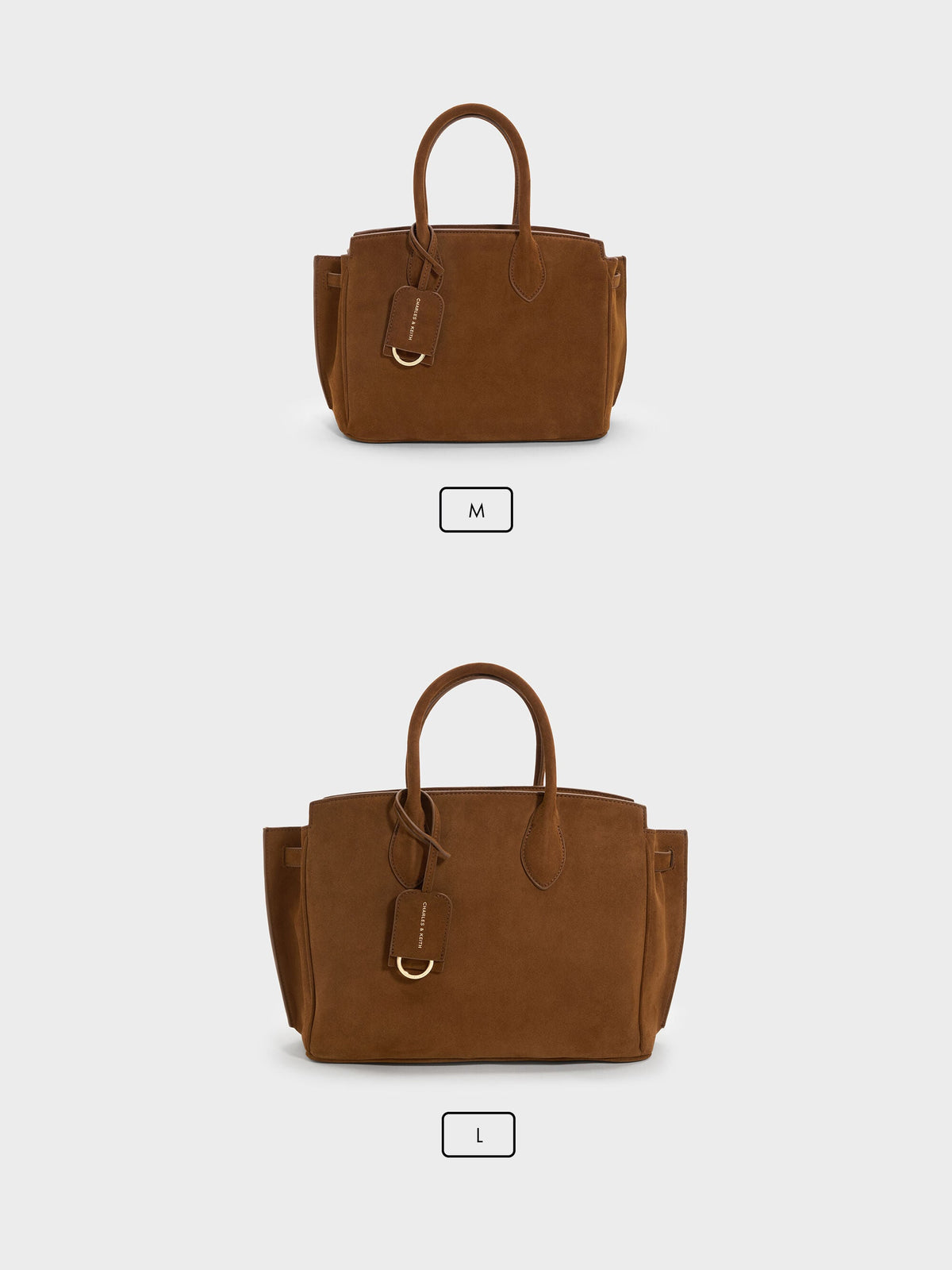 CHARLES & KEITH Classic | Ginevra Tote Bag - Pecan Brown