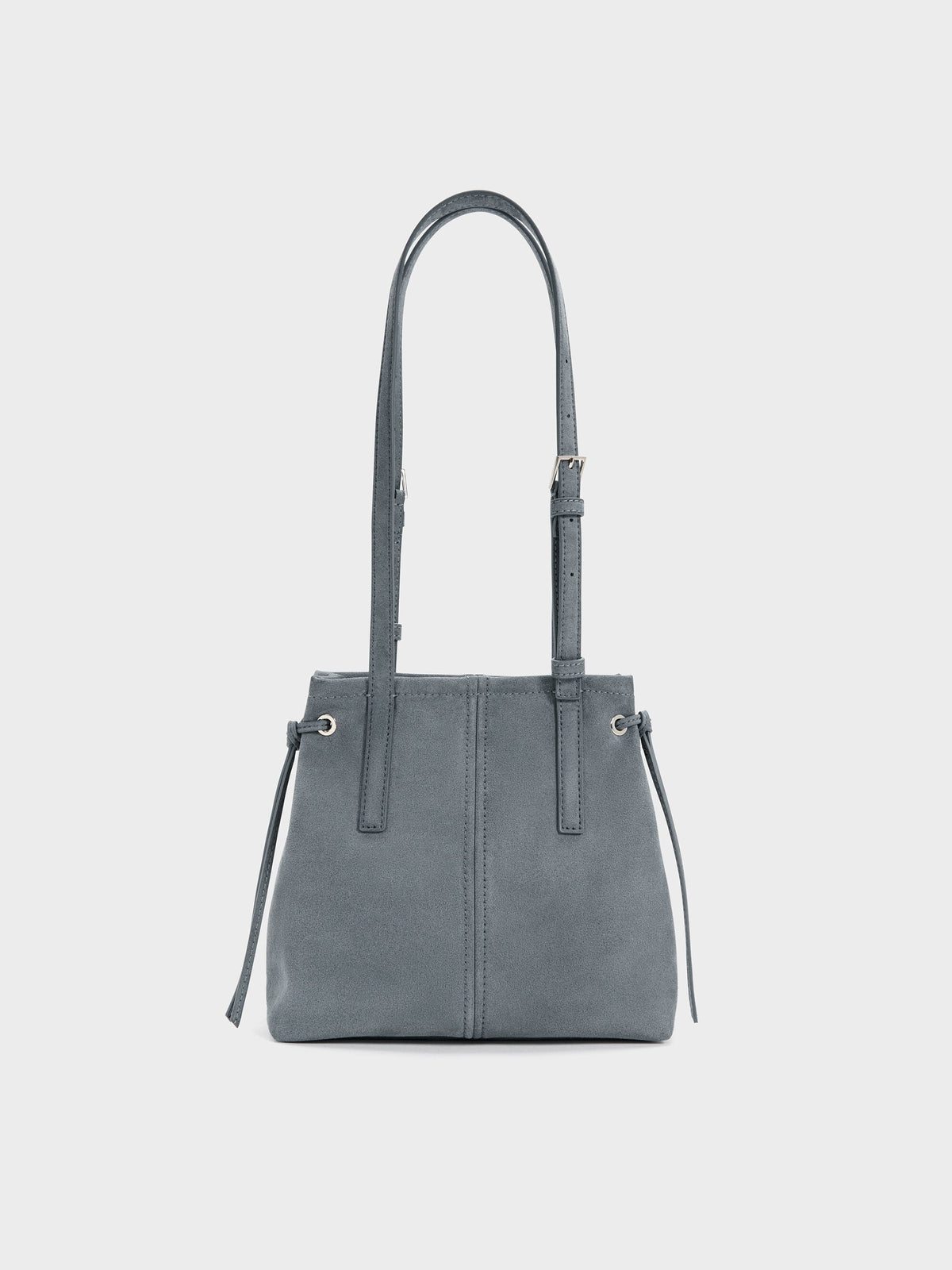 CHARLES & KEITH Everyday | Noane Elongated-Handle Tote Bag - Smoky Blue