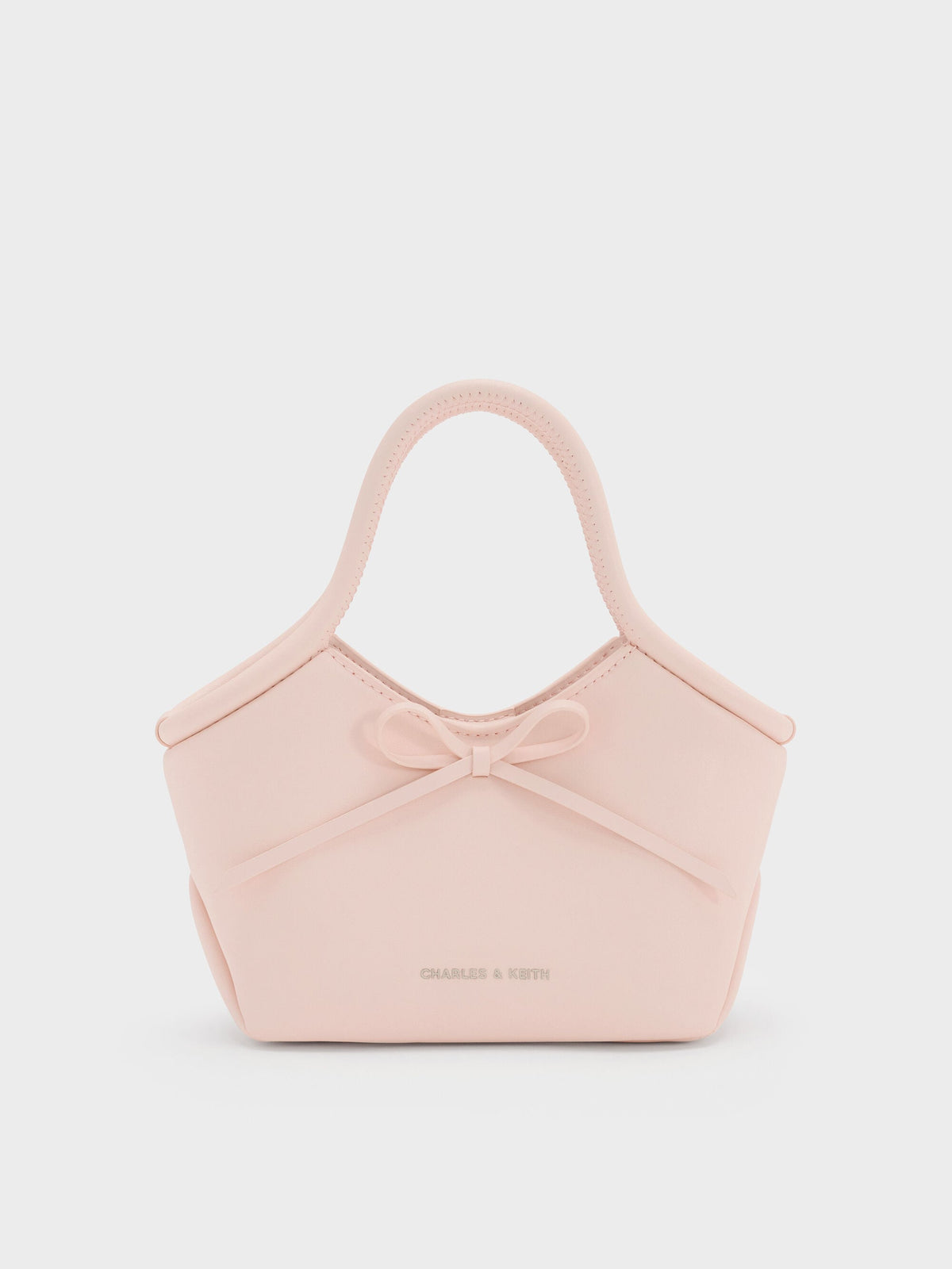 CHARLES & KEITH Best Price | Hazel Bow Tubular Top Handle Bag - Soft Pink