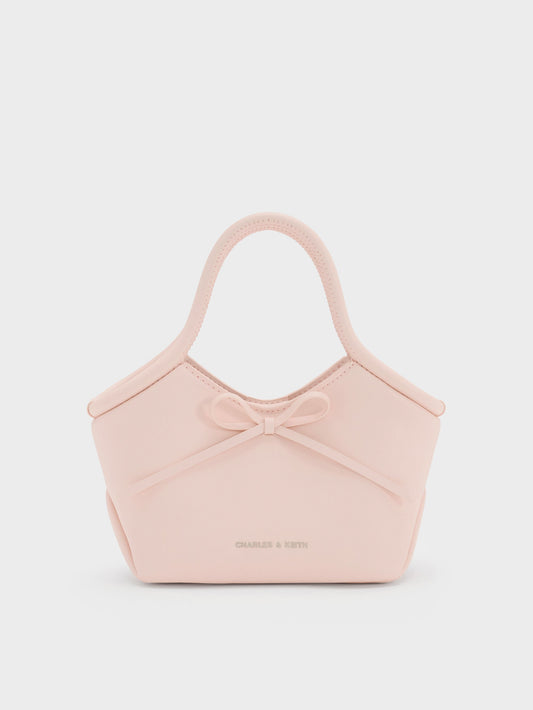 CHARLES & KEITH Best Price | Hazel Bow Tubular Top Handle Bag - Soft Pink