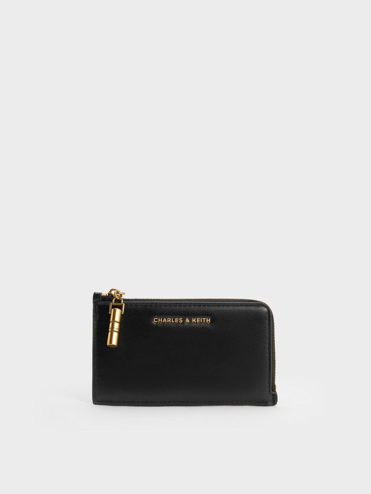 CHARLES & KEITH Hot Sale | Cesia Zip-Around Card Holder - Black