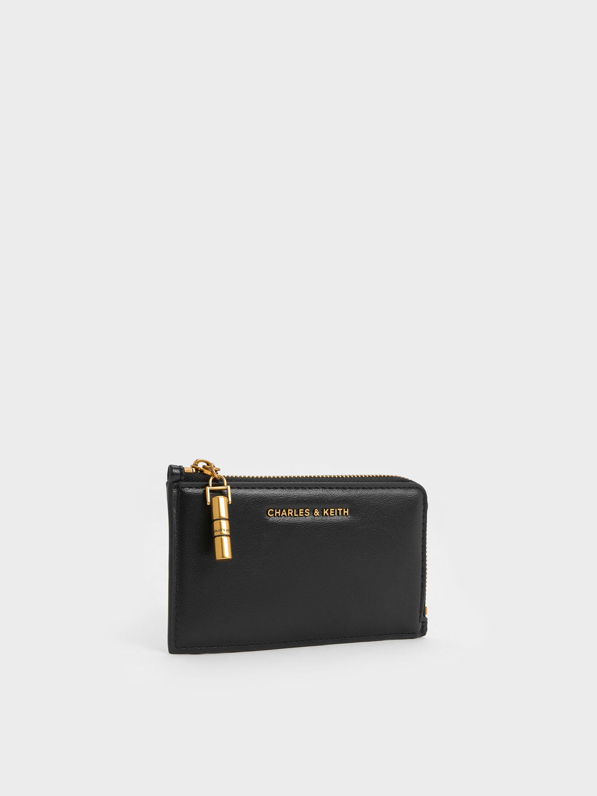 CHARLES & KEITH Hot Sale | Cesia Zip-Around Card Holder - Black