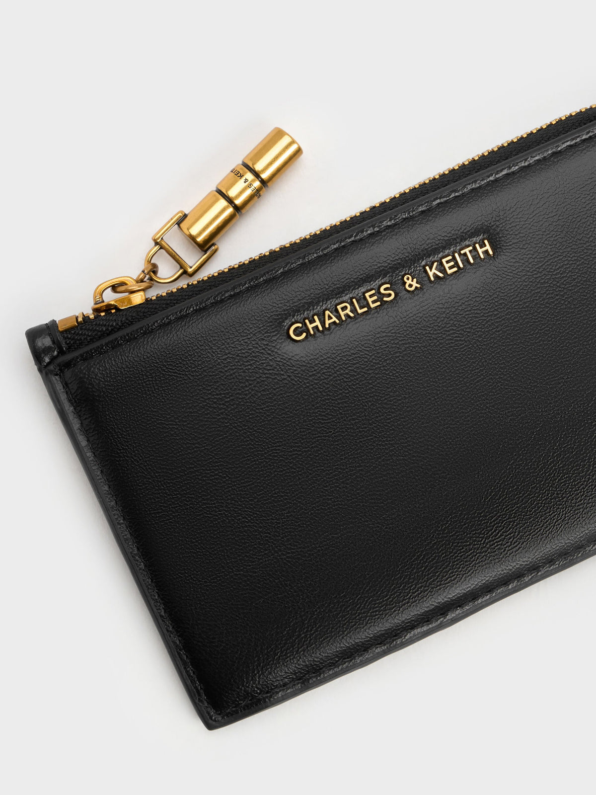 CHARLES & KEITH Hot Sale | Cesia Zip-Around Card Holder - Black