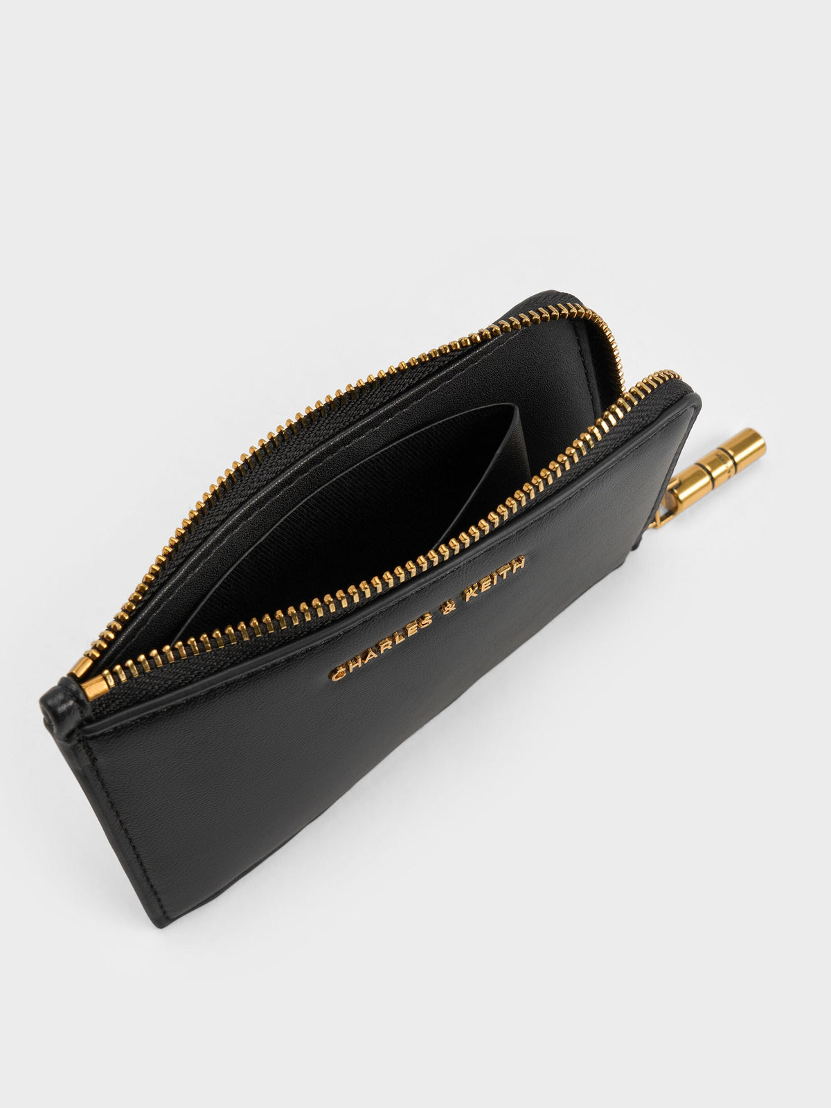 CHARLES & KEITH Hot Sale | Cesia Zip-Around Card Holder - Black