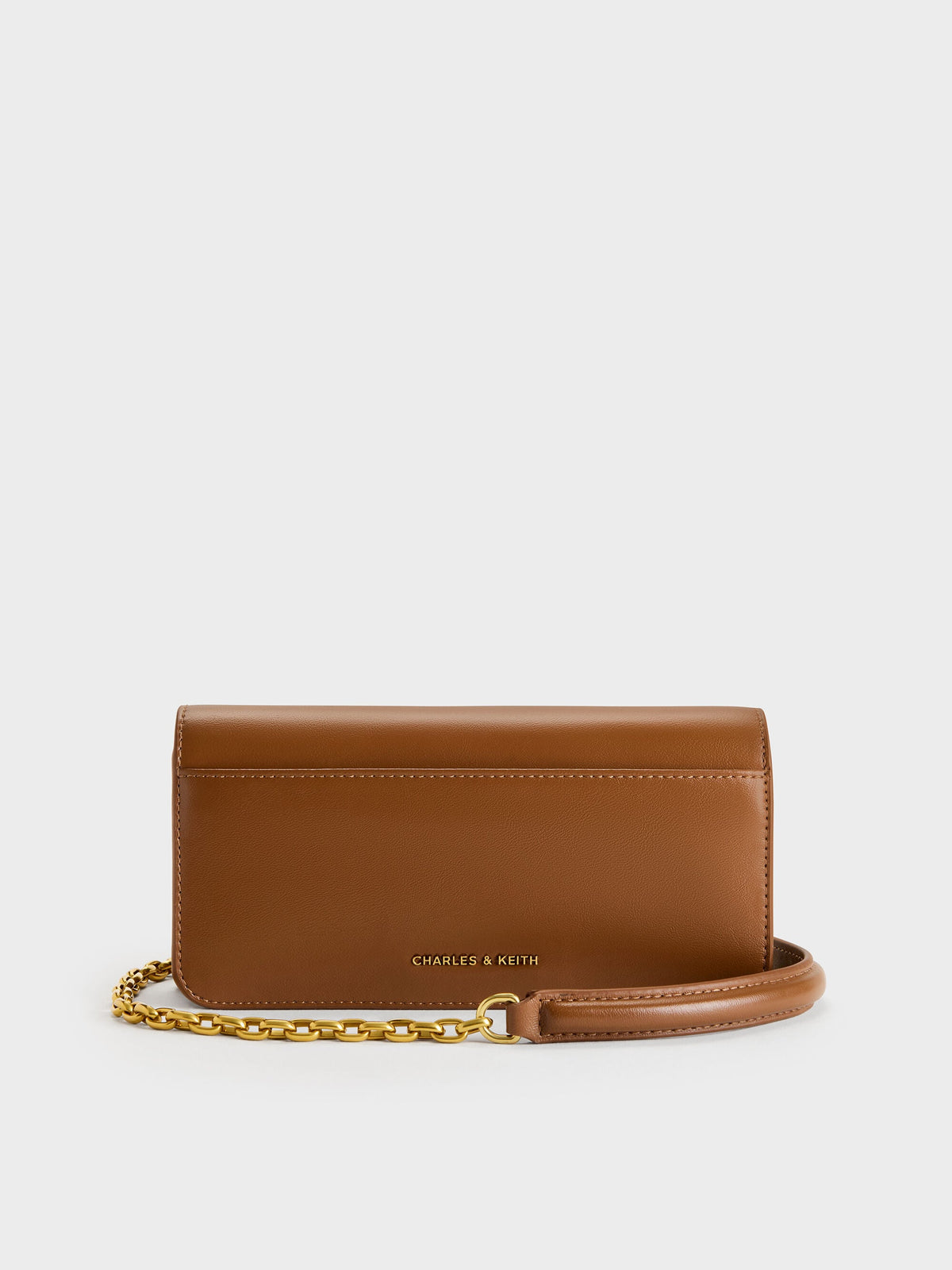 CHARLES & KEITH Premium | Cesia Wallet On Chain - Chocolate