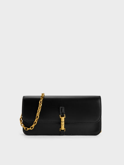 CHARLES & KEITH Popular | Cesia Wallet On Chain - Black