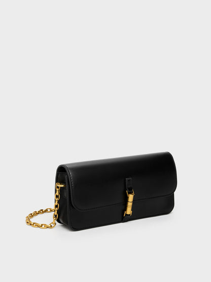 CHARLES & KEITH Popular | Cesia Wallet On Chain - Black