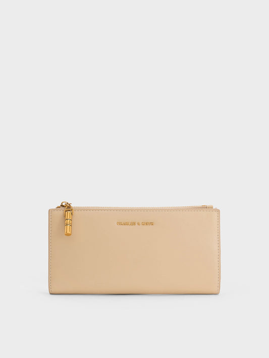 CHARLES & KEITH Best Price | Cesia Top-Zip Long Wallet - Sand Beige