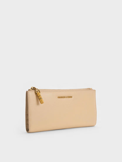 CHARLES & KEITH Best Price | Cesia Top-Zip Long Wallet - Sand Beige