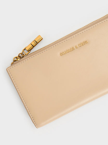 CHARLES & KEITH Best Price | Cesia Top-Zip Long Wallet - Sand Beige