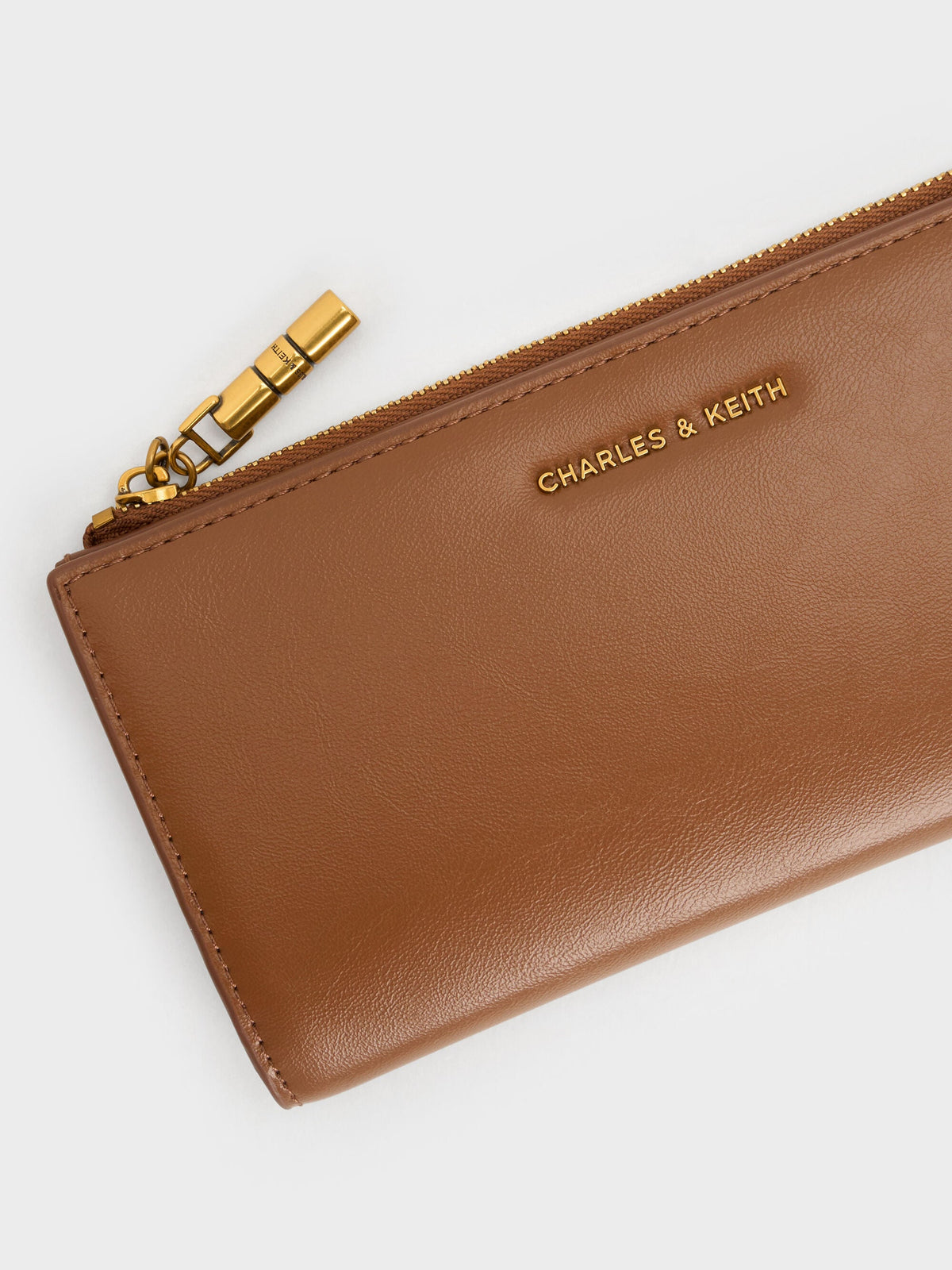 CHARLES & KEITH Special Offer | Cesia Top-Zip Long Wallet - Chocolate