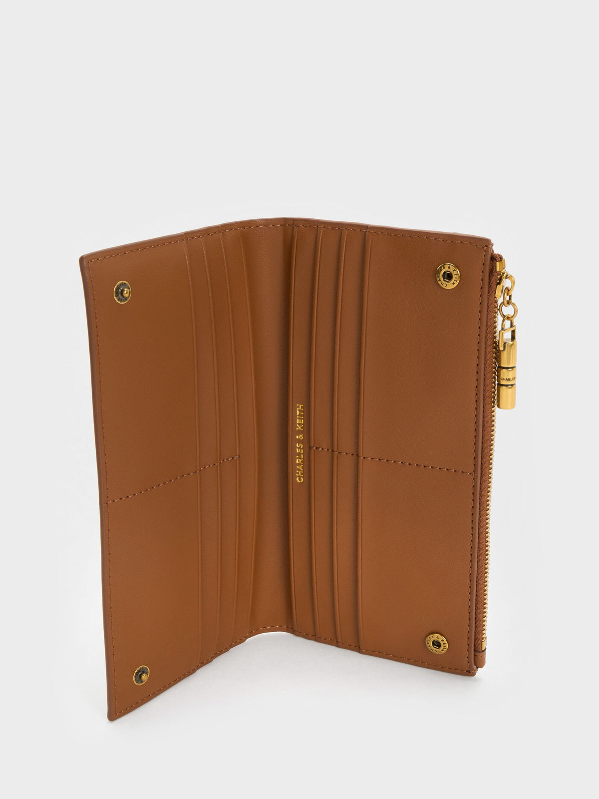 CHARLES & KEITH Special Offer | Cesia Top-Zip Long Wallet - Chocolate