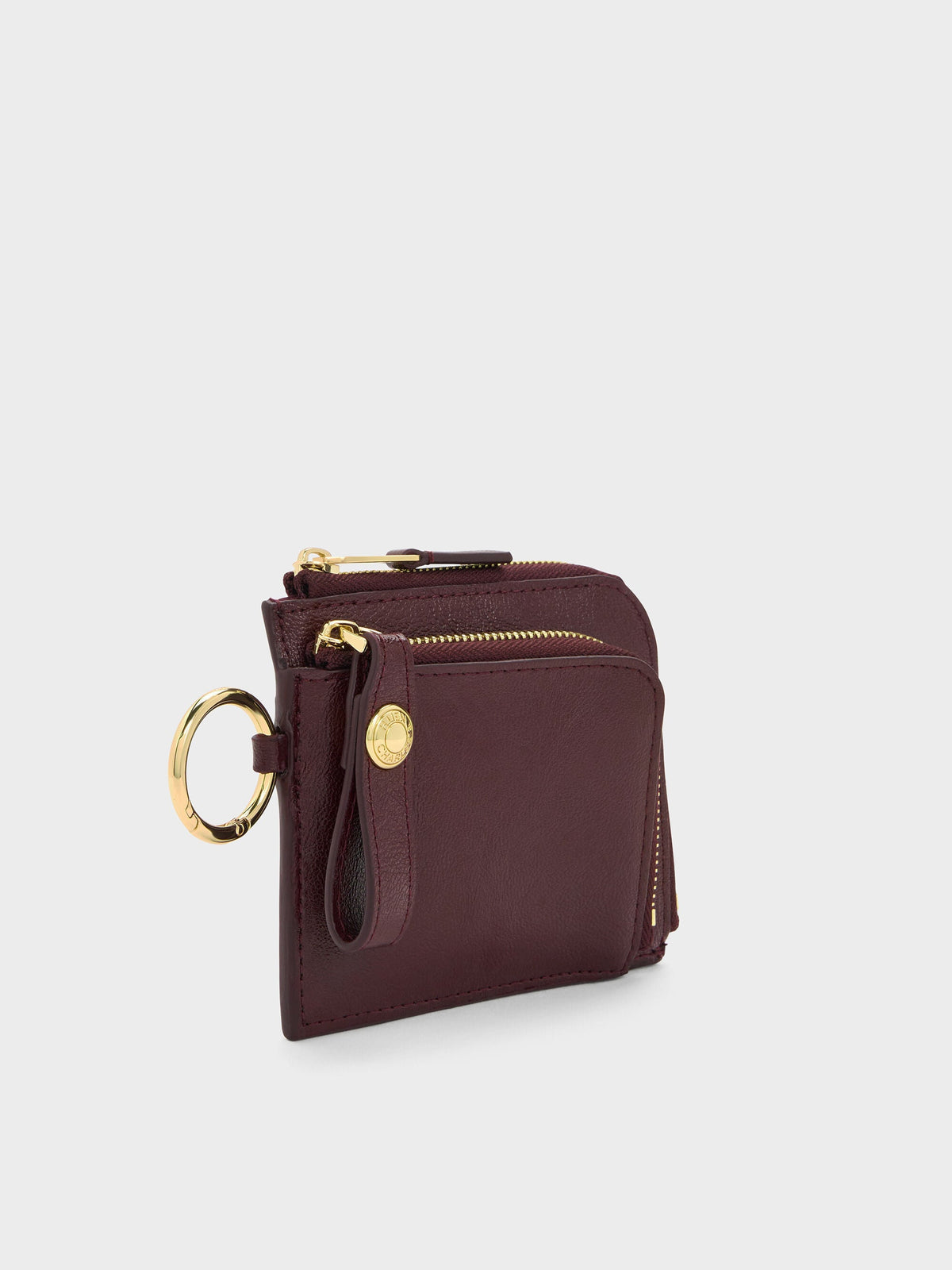CHARLES & KEITH Customer Favorite | Vega Zip-Around Pouch - Wineberry Red