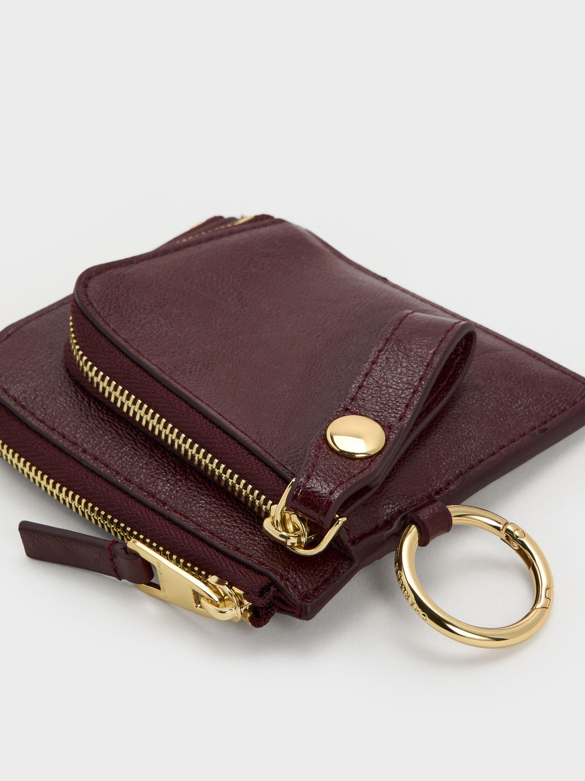 CHARLES & KEITH Customer Favorite | Vega Zip-Around Pouch - Wineberry Red