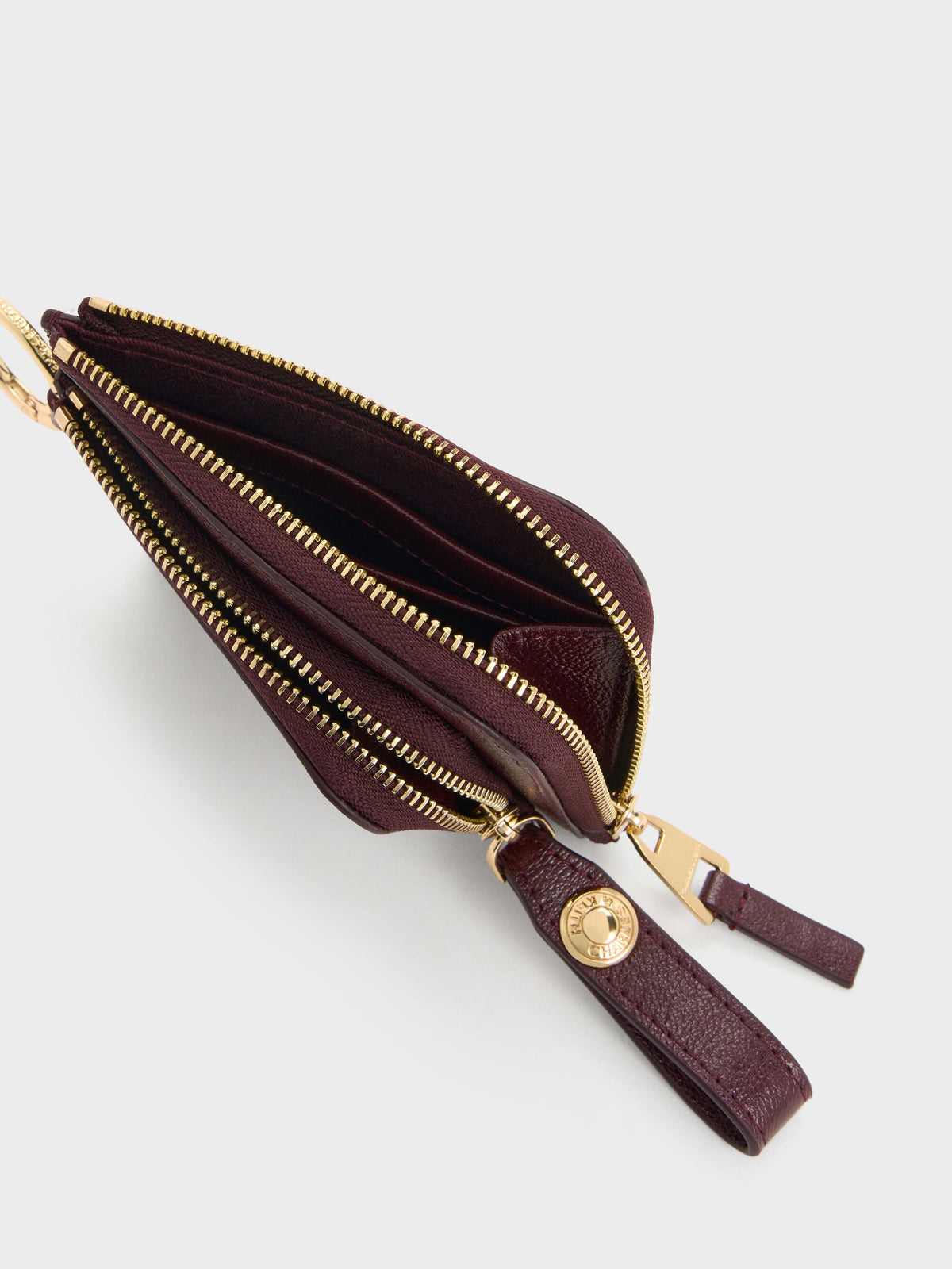 CHARLES & KEITH Customer Favorite | Vega Zip-Around Pouch - Wineberry Red