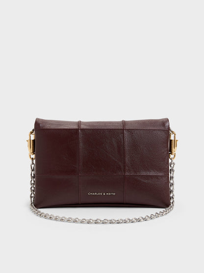CHARLES & KEITH Hot Sale | Delfina Quilted Wallet On Chain - Wineberry Red