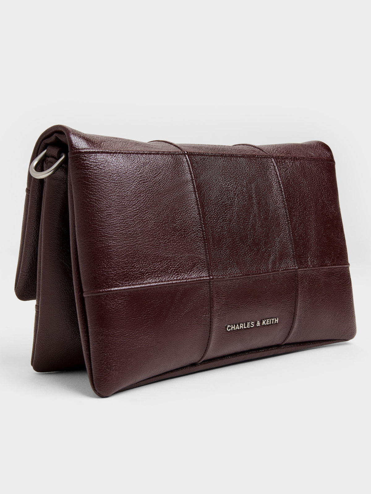 CHARLES & KEITH Hot Sale | Delfina Quilted Wallet On Chain - Wineberry Red