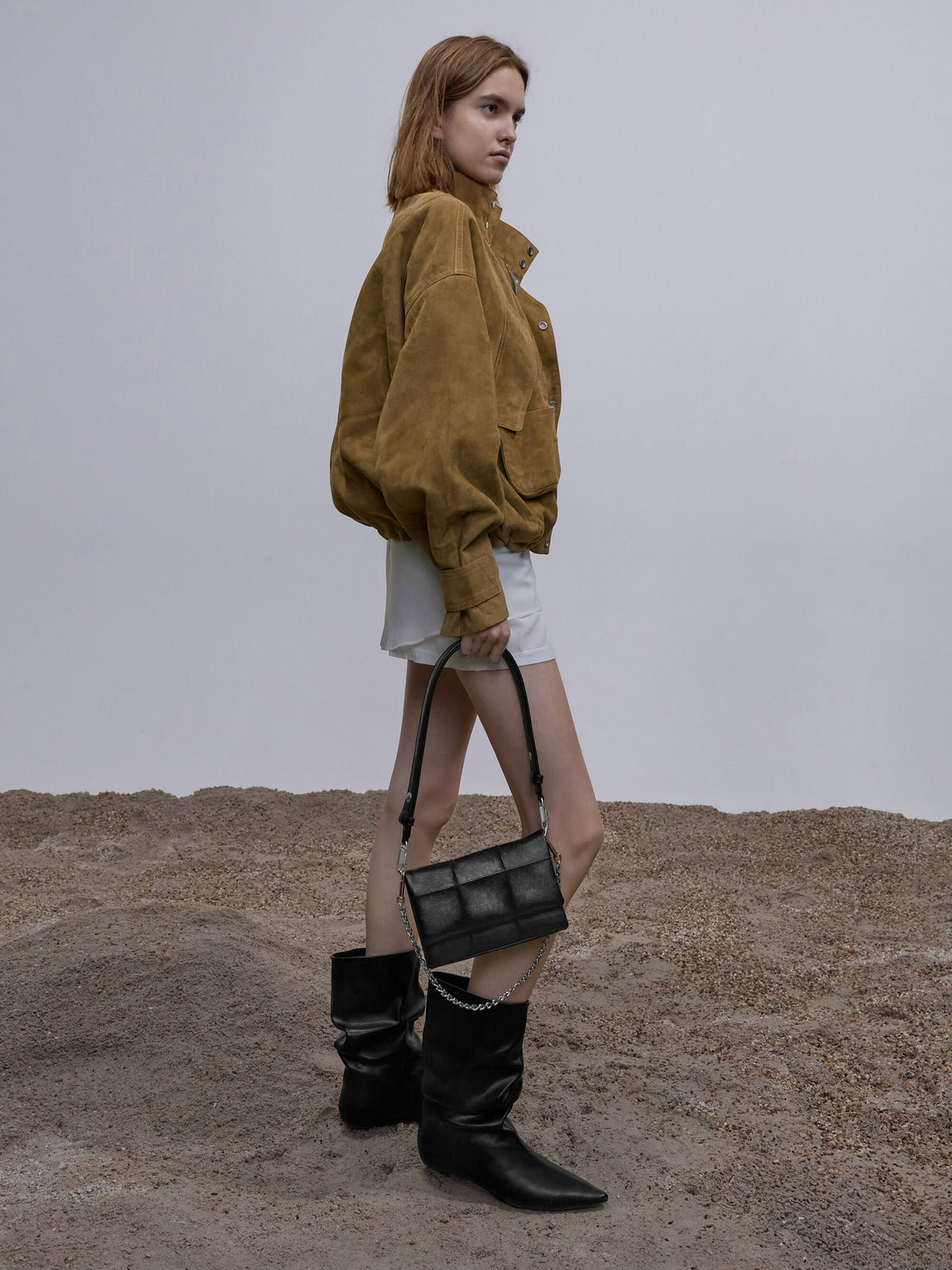 CHARLES & KEITH New | Delfina Quilted Wallet On Chain - Black
