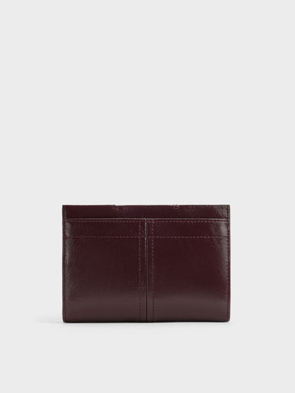 CHARLES & KEITH Top Pick | Noane Passport Holder - Wineberry Red