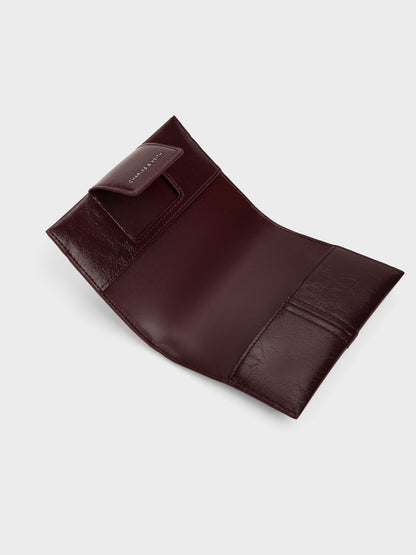 CHARLES & KEITH Top Pick | Noane Passport Holder - Wineberry Red