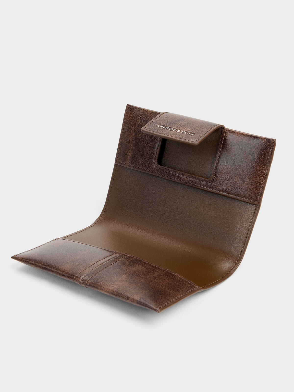 CHARLES & KEITH Trending | Noane Passport Holder - Distressed Coffee