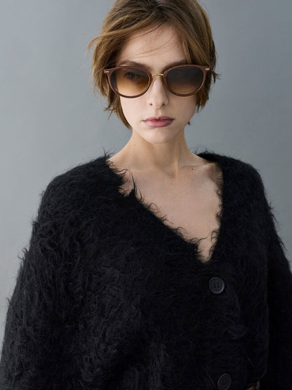 CHARLES & KEITH Popular | Minnow Metal-Rim Round Sunglasses - Pecan Brown
