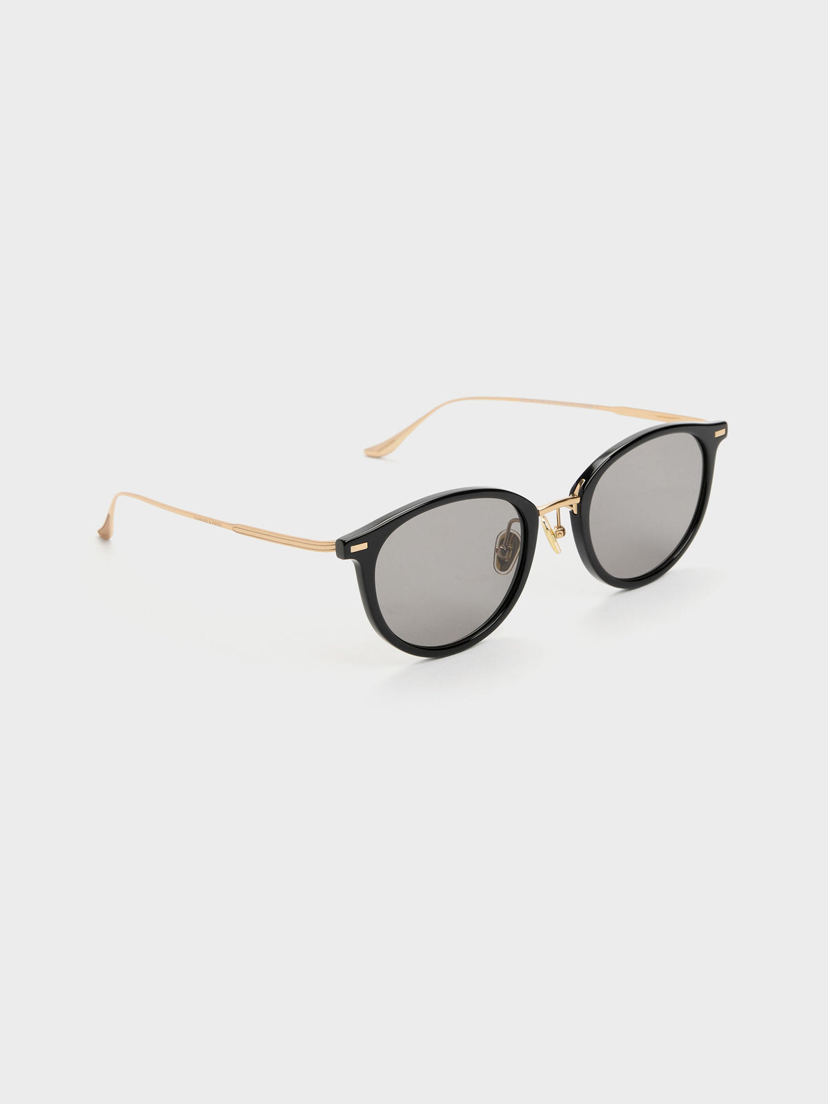 CHARLES & KEITH Trusted | Minnow Metal-Rim Round Sunglasses - Black