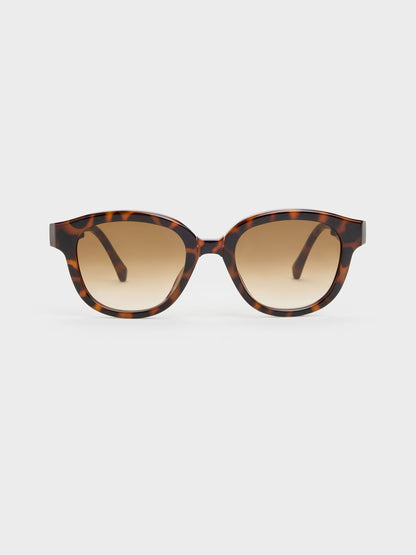 CHARLES & KEITH Sale | Brea Round Sunglasses - T. Shell