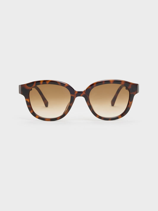 CHARLES & KEITH Sale | Brea Round Sunglasses - T. Shell