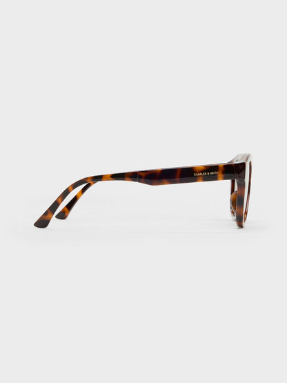 CHARLES & KEITH Sale | Brea Round Sunglasses - T. Shell