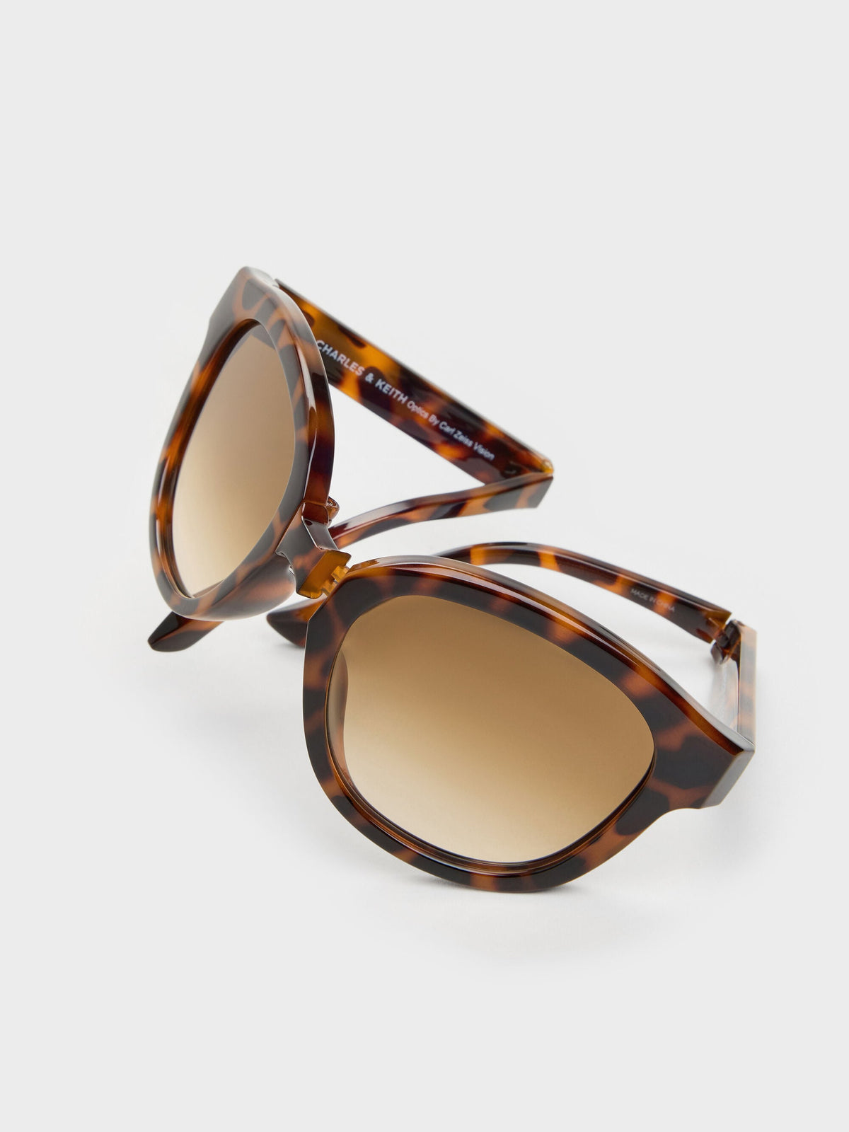 CHARLES & KEITH Sale | Brea Round Sunglasses - T. Shell